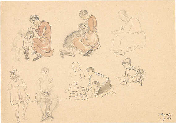 Митрохин Дмитрий Исидорович. Лист с набросками